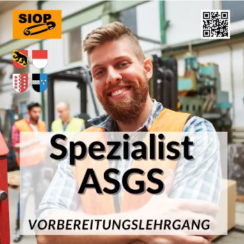 Lehrgang Spezialist Arbeitssicherheit und Gesundheitsschutz (ASGS) 2024/2025 Bern Thun Lehrgang Spezialist Arbeitssicherheit und Gesundheitsschutz (ASGS) 2024/2025 Bern Thun