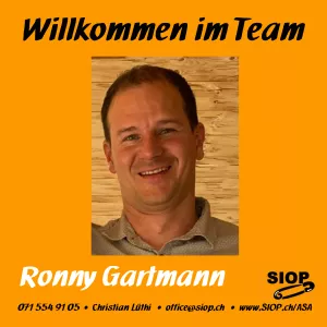 Ronny Gartmann, neu im Team Ronny Gartmann, neu im Team
